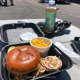 a tray of food