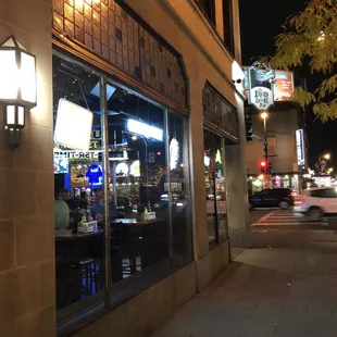 outside