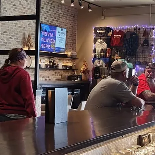 merch for sale in the front corner