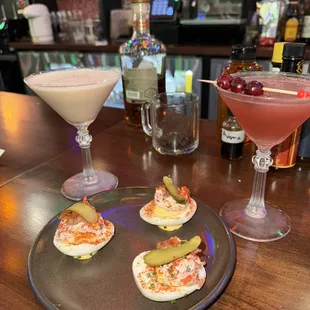 Deviled eggs &amp; holiday drinks