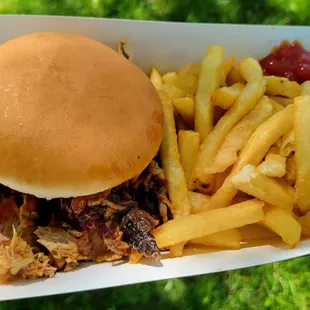 Pulled pork with fries