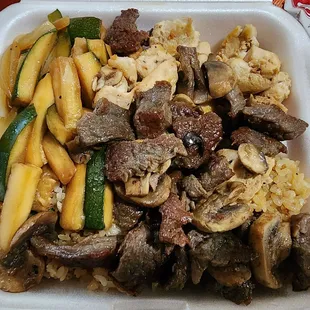 Steak &amp; Chicken Hibachi | Fried Rice