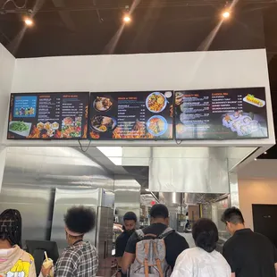 Order counter and menus