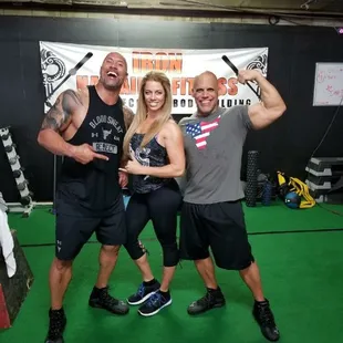 This BIG GUY .... aka Our friend DJ ... aka "THE ROCK" loves to train here at Iron Hawaiian Fitness while Filming his movie Jumanji!!!