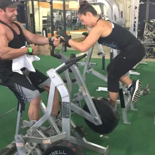 Couples training lol.... added resistance!