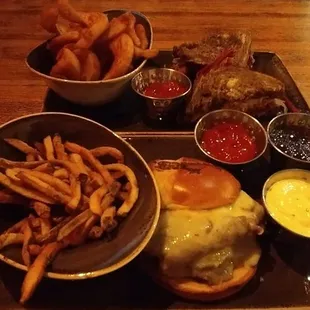 Reuben and Warm Roast Beef sandwich.