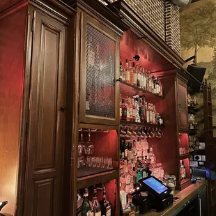 the bar area
