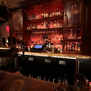 the bar area