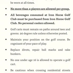 They don't list the fact that if you are a twosome on a weekend, you have to pay for THREE to golf as a pair.