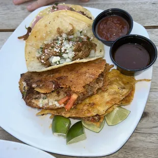 Various tacos