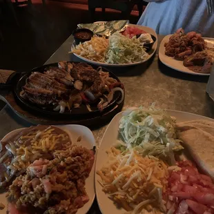 Chicken fajitas.