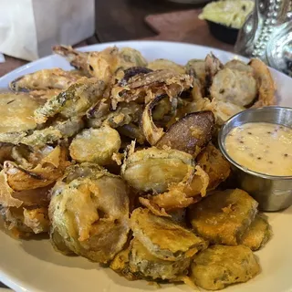 Fried Pickles and Onions