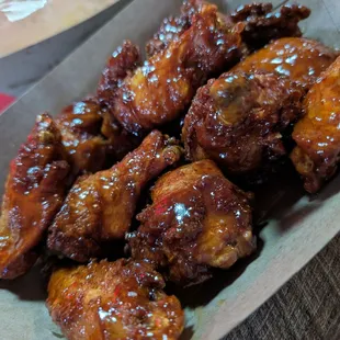 Hot honey butter wings