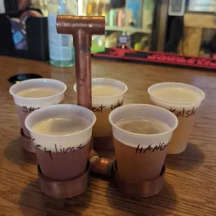 four cups of hot chocolate