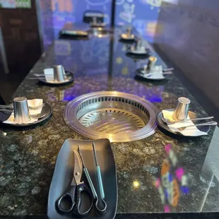 interior, sushi and sashimi