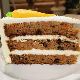 a slice of carrot cake