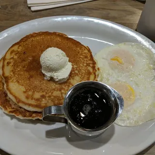Two Eggs, Two Buttermilk Pancakes, Syrup and Butter*
