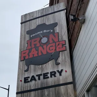 a sign for a restaurant