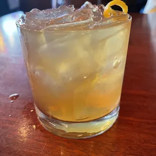 Pumpkin spiced Old Fashioned.  Yummy!