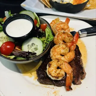 Steak & Old Bay Honey Shrimp