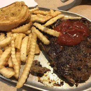 a steak and french fries
