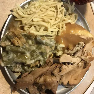 My plate from the Christmas evening buffet.