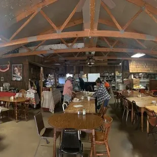 Lots of space and family seating. Come on in and make new friends.