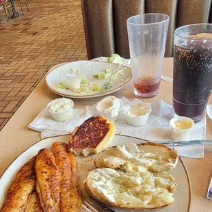5/27/24 Whitefish dinner Cajun seasoning  Baked potato butter sour cream on the side  new garlic toast not a fan of but it is what it is