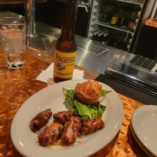 Bacon wrapped quail breasts,, yes its great!!