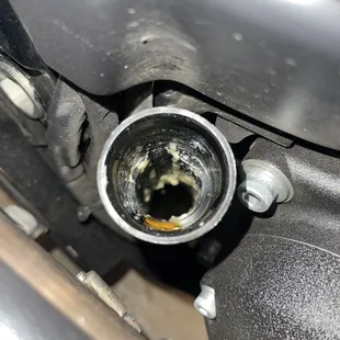 Milky residue in oil