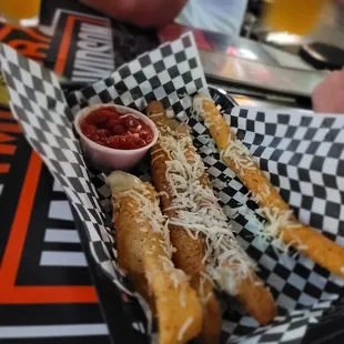 Kick stands...mozzarella sticks!