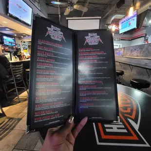 Drink menu