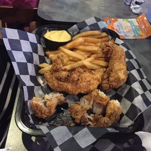 Chicken tenders and tots