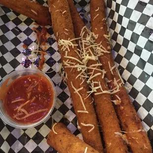 Foot long cheese sticks... Oh yea!