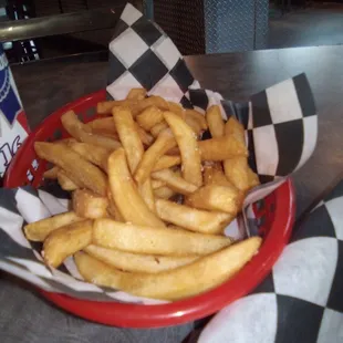 a basket of french fries