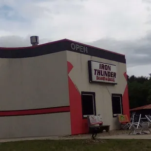 the front of the restaurant