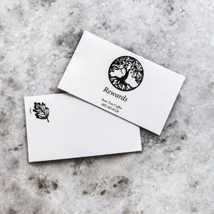 We have rewards cards! Get a stamp per transaction. Get a free drink on your tenth stamp!