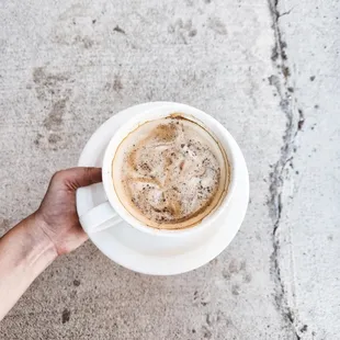 Come treat yourself to a hot cinnamon latte!