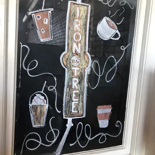 a coffee shop sign