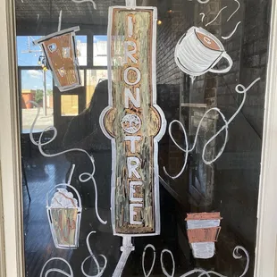 a coffee shop sign