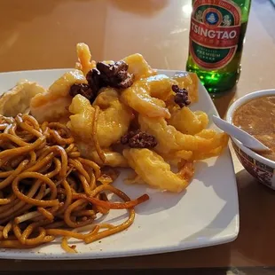 Honey Walnut Shrimp  Chow Mein with Hot and Sour Soup Simply out of this world amazing lunch combo!