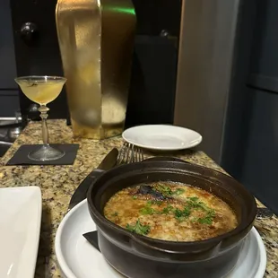 Huge delicious French onion soup