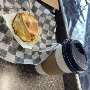 Egg and cheese biscuit.