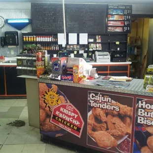 a view of the counter