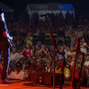 a man standing on a stage