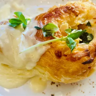 Brunch - (Savory House-Made Croissant,.. Not a fan, but beautifully plated!)