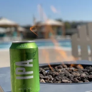Crack open a cold one at the outdoor bar!
