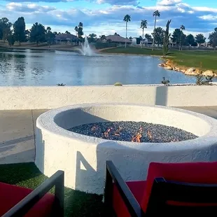 outside by the firepits provide an amazing view