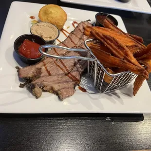 Brisket with Sweet Potatoes Sweet Potato Fries