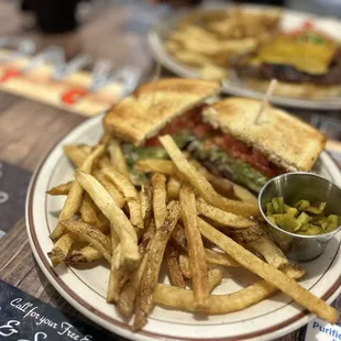 Pastrami with fries - green chile on the side